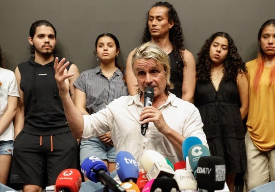 Nacho Cano, durante la rueda de prensa en la que explicó su detención.