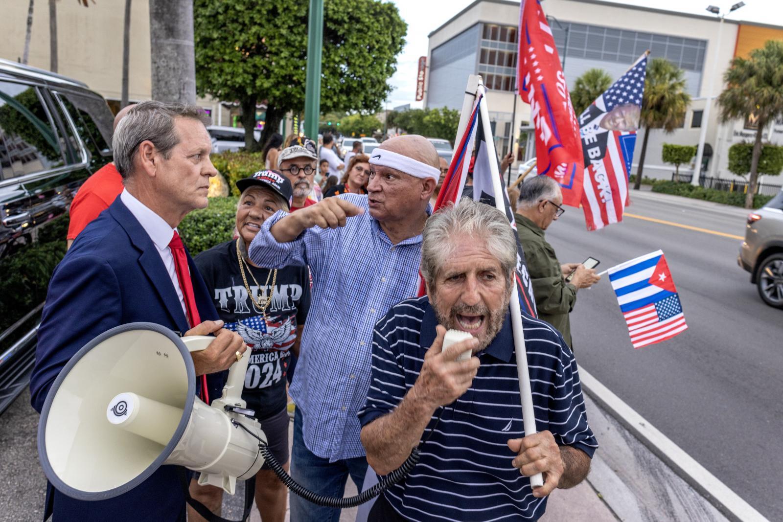 Trump supporters rally in support of their leader in Butler.