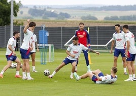 Entrenamiento de la selección española.