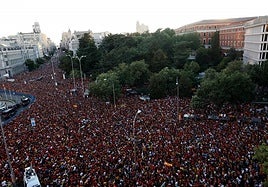 Las mejores imágenes de la celebración de la Eurocopa en Madrid