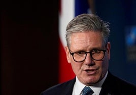 El primer ministro británico, Keir Starmer, en una comparecencia.