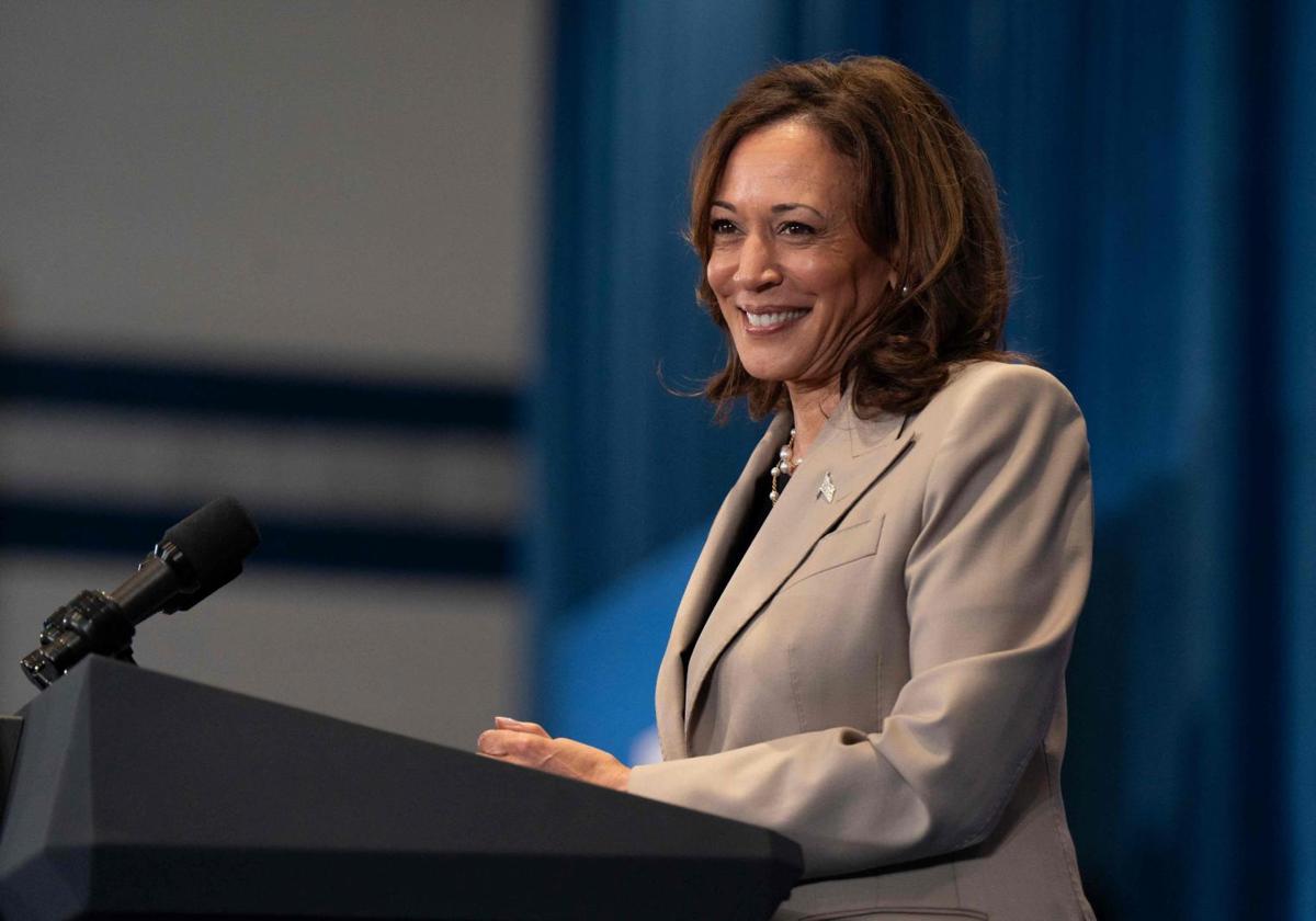 Kamala Harris en un acto del partido.