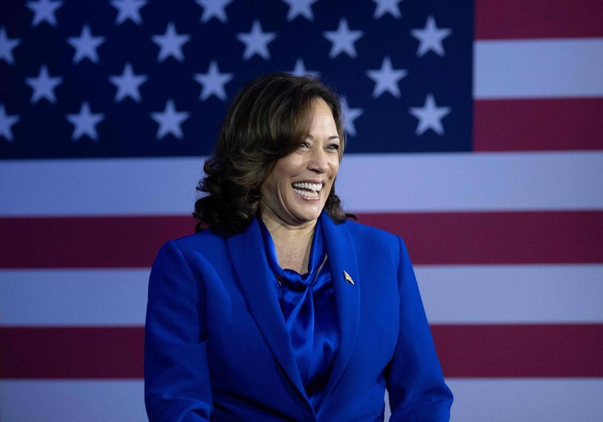 Kamala Harris participa en un acto del partido demócrata.