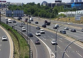 Una de las cámaras de vigilancia de la DGT en Madrid