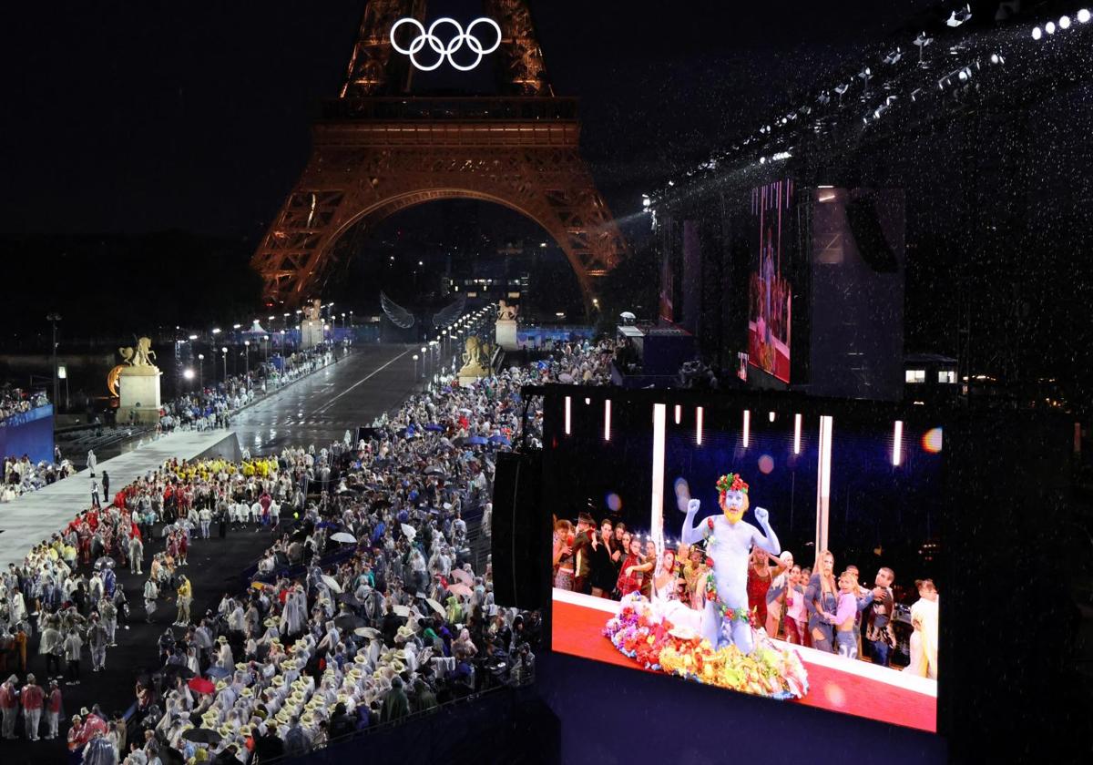 La escena de la polémica vista desde el Trocadero