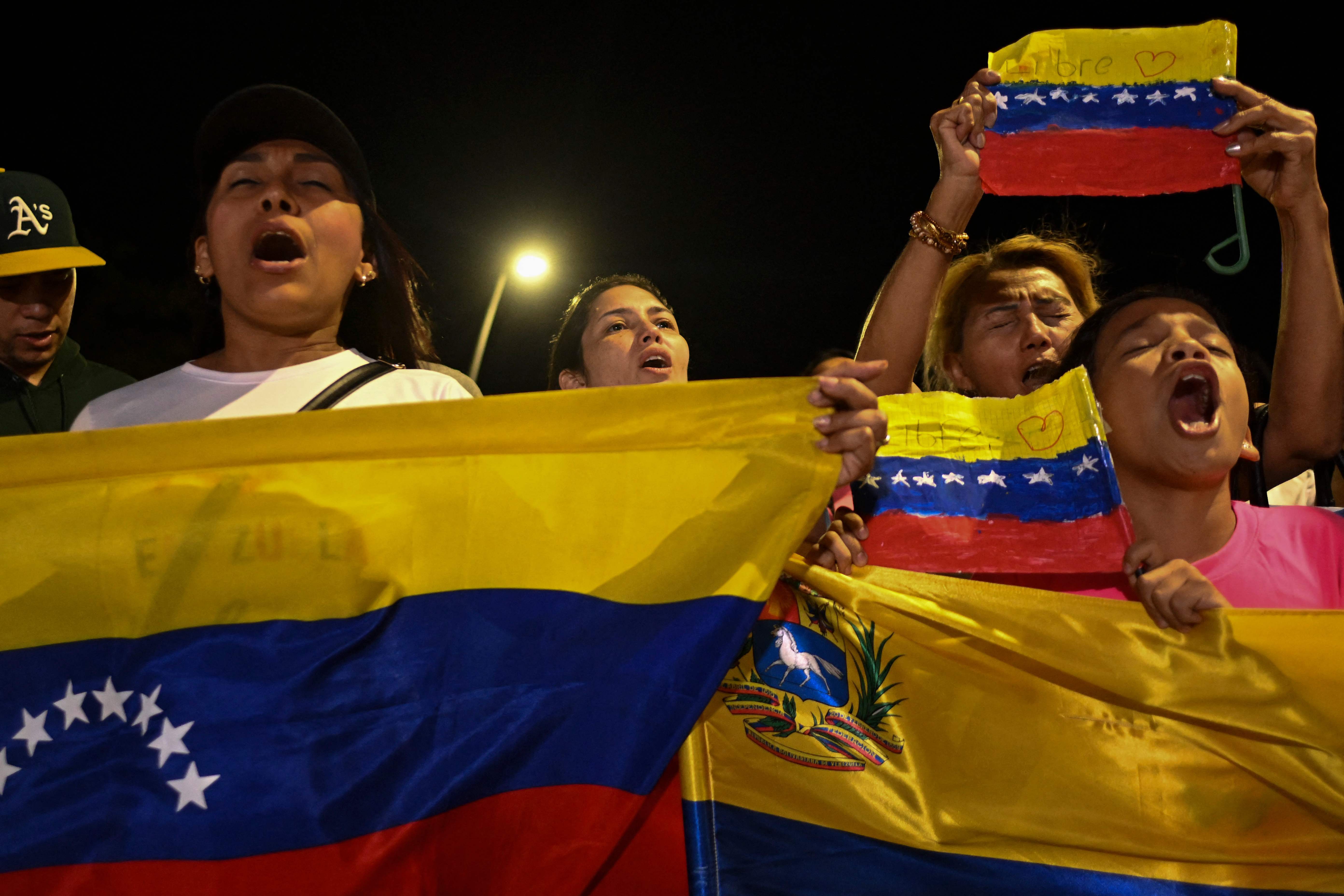 Imagen de una protesta contra el régimen de Maduro.