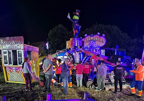 Momentos después del suceso.