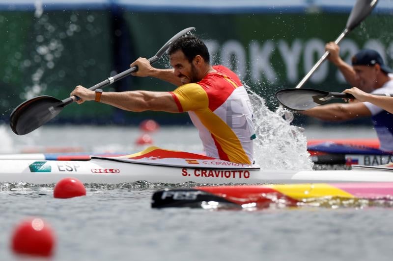 Saúl Craviotto durante los Juegos Olímpicos de Tokio.