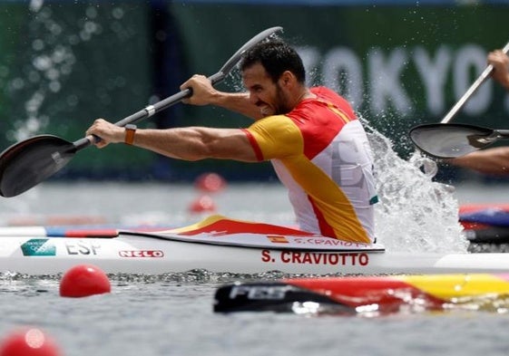 Saúl Craviotto durante los Juegos Olímpicos de Tokio.