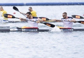 El K4 500 de Saúl Craviotto, Carlos Arévalo, Marcus Cooper y Rodrigo Germade que ha logrado la medalla de bronce