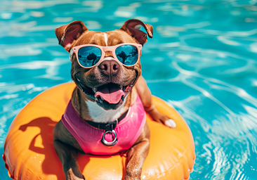 Diviértete con tu mejor amigo peludo este verano con estas piscinas para mascotas