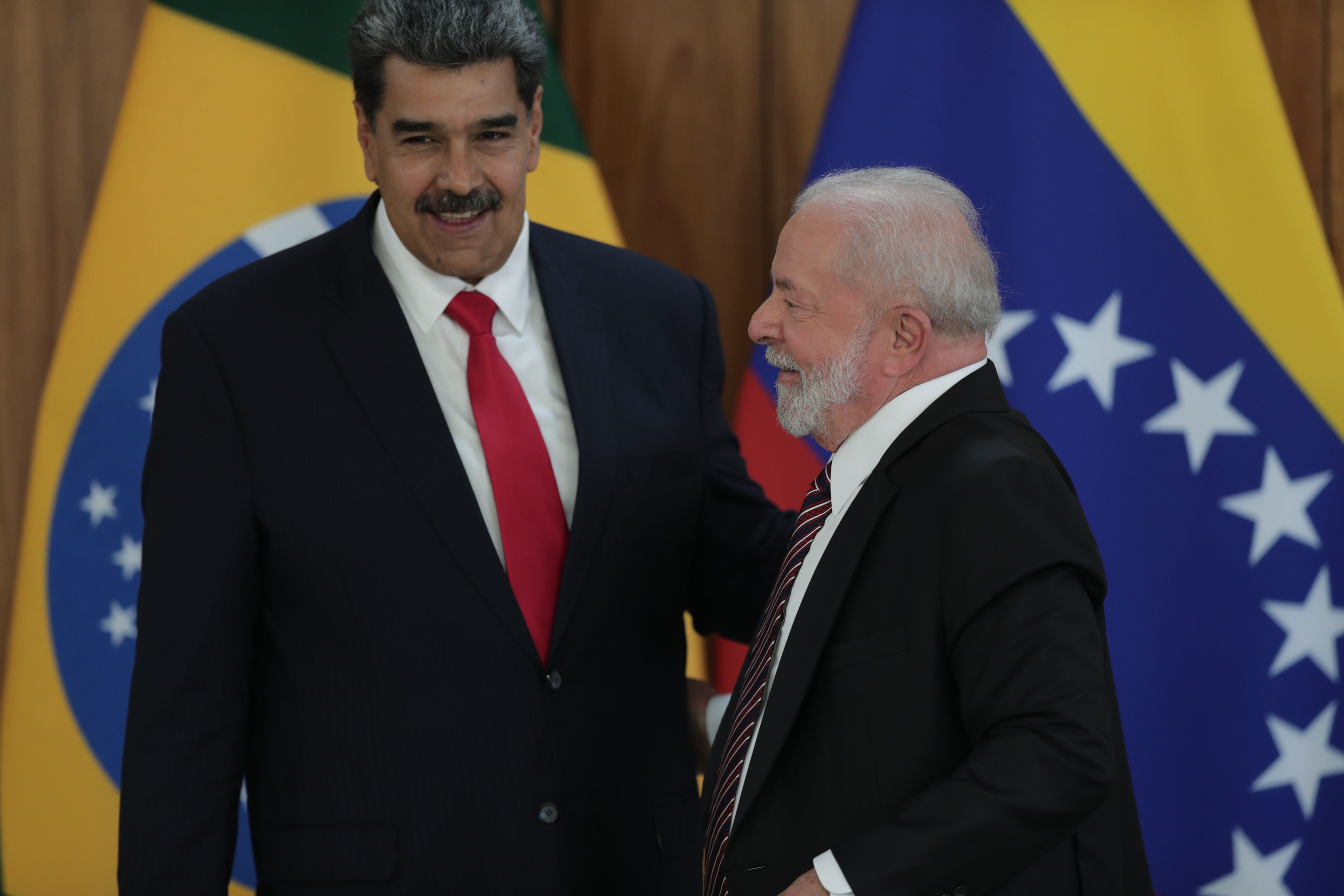 Nicolás Maduro, presidente de Venezuela, y Lula da Silva, de Brasil.