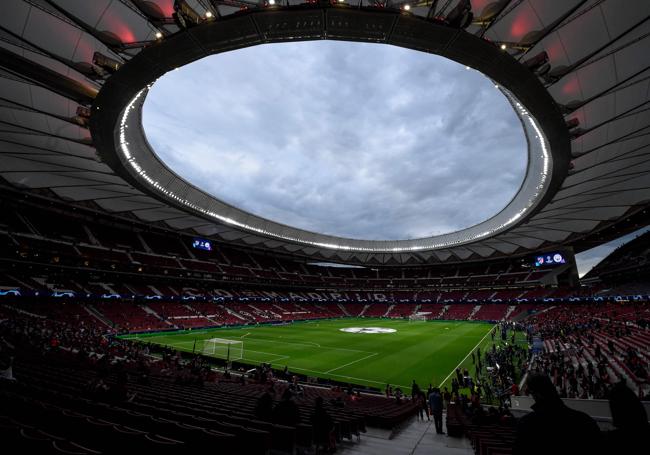 El Metropolitano en un partido de Champions