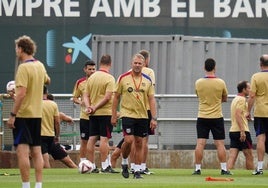 Hansi Flick, preparando el estreno liguero del Barça.