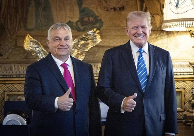 Viktor Orbán y Donald Trump se vieron en julio en Florida.