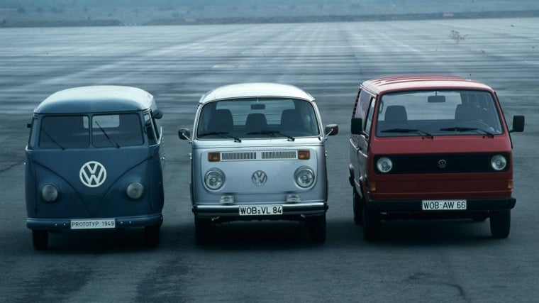 T1, T2, y T3: las tres generaciones de «furgo» VW con la arquitectura original «todo atrás»