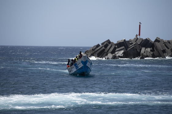 Uno de los cayucos llegados a El Hierro este fin de semana