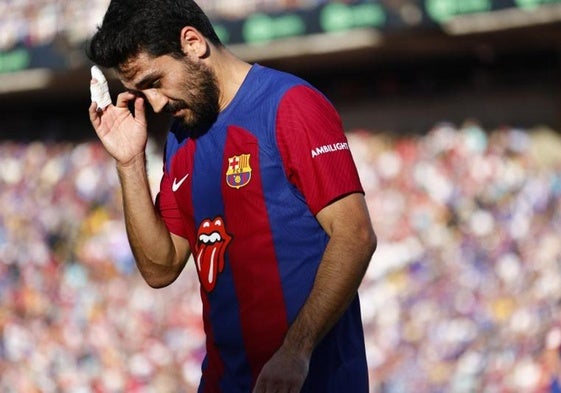 Ilkay Gündogan, durante un partido con el Barça la pasada temporada.