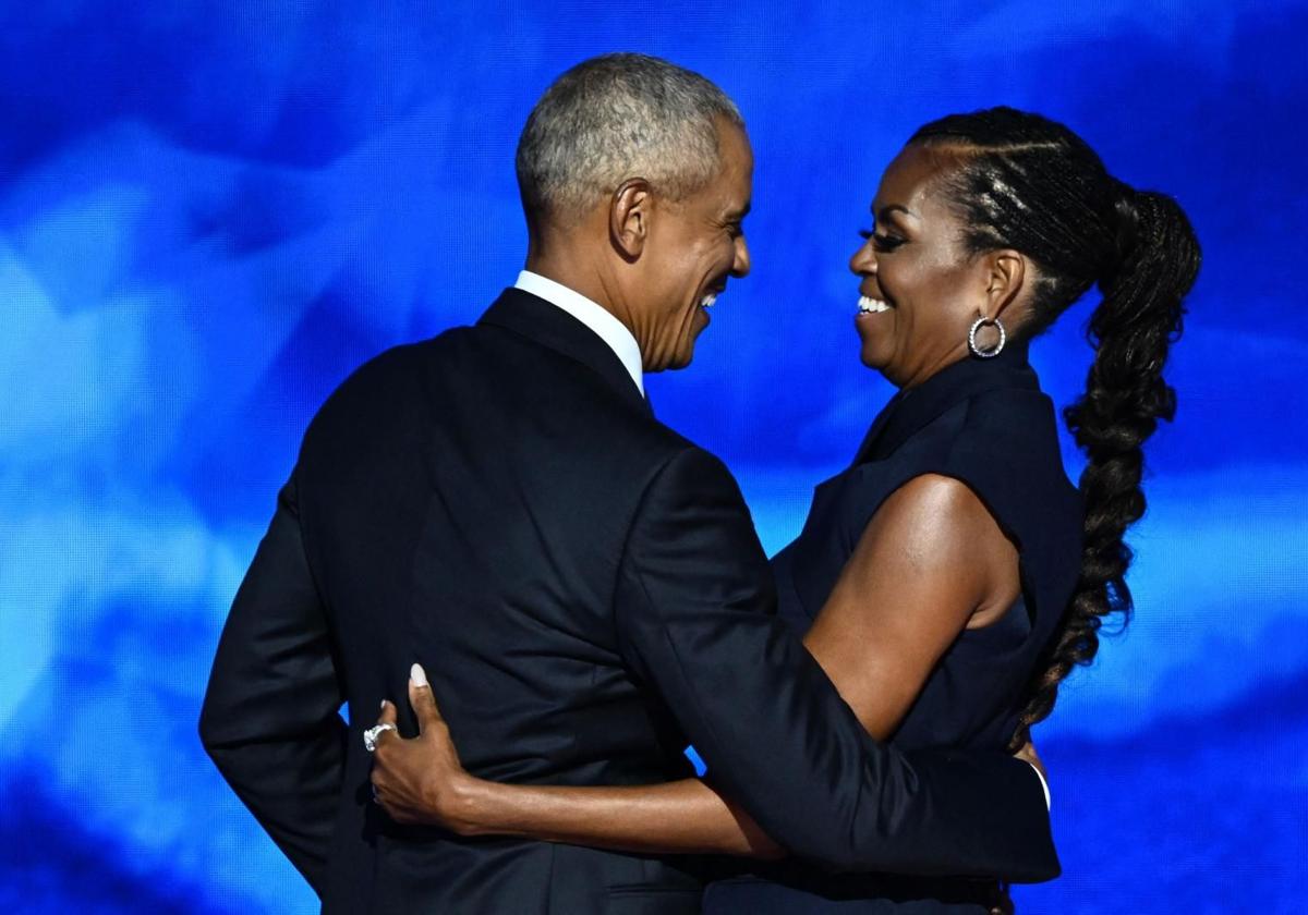 Los Obama, en la Convención Nacional Demócrata en Chicago.