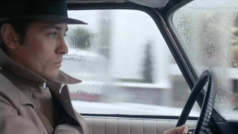 Al volante de un Citroën DS en «Le Samouraï»