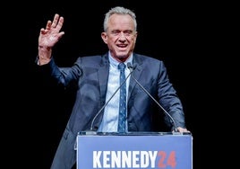 Robert F. Kennedy Jr., en un mitin durante la actual campaña.