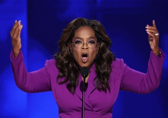 Oprah Winfrey, en la convención demócrata.