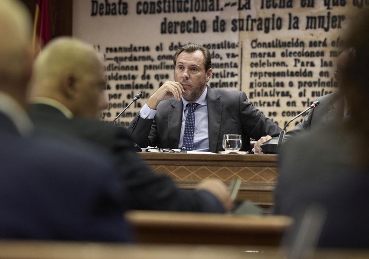 Óscar Puente, este viernes en el Senado.