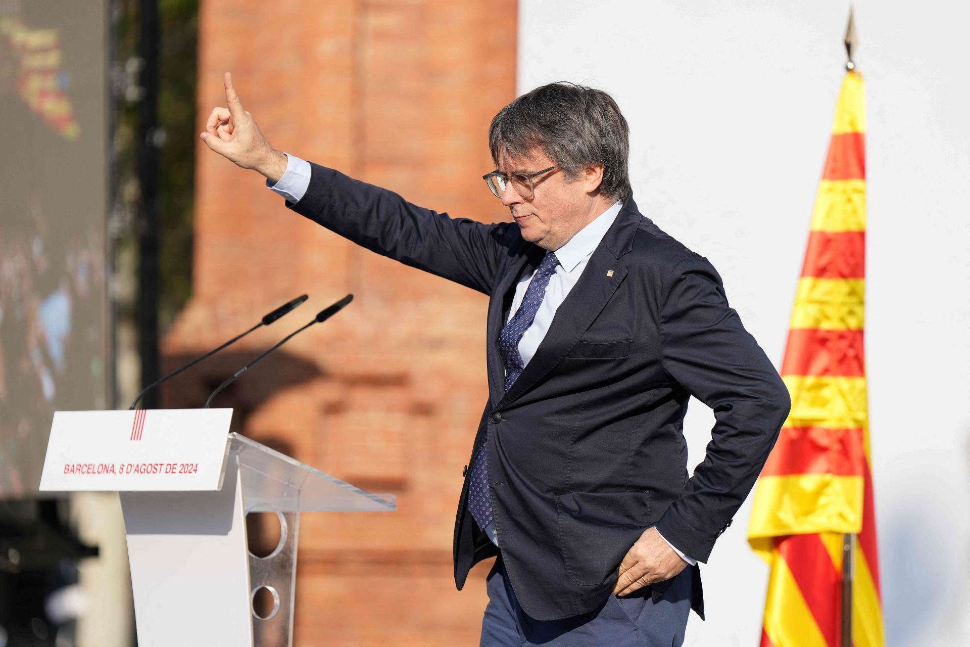 Carles Puigdemont, el 8 de agosto, en Barcelona.