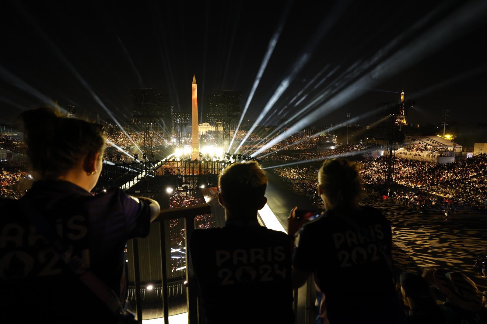 Vista general de la ceremonia inaugural en París.