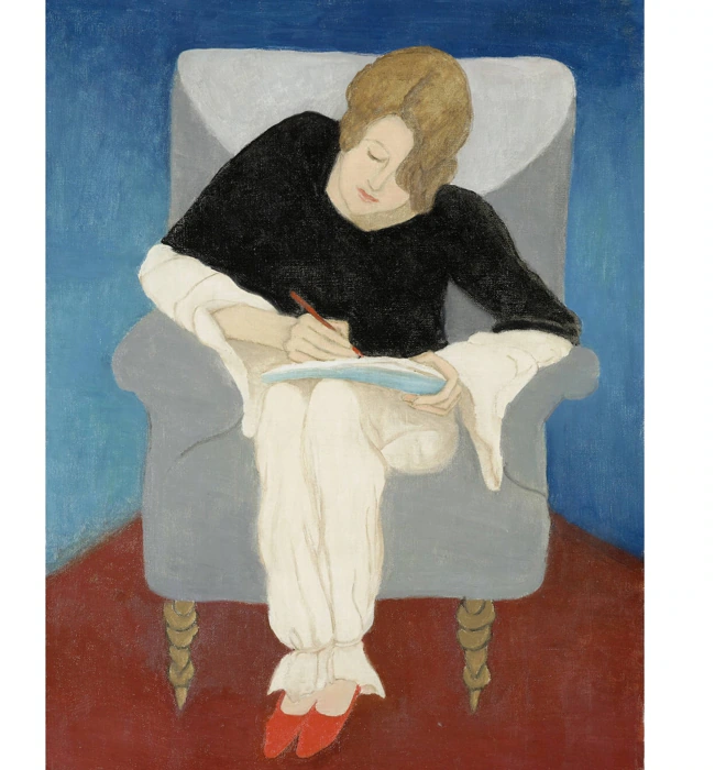 'Señora escribiendo' de Gabriele Münter