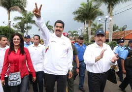 El presidente venezolano, Nicolás Maduro, y su homólogo nicaragüense, Daniel Ortega.