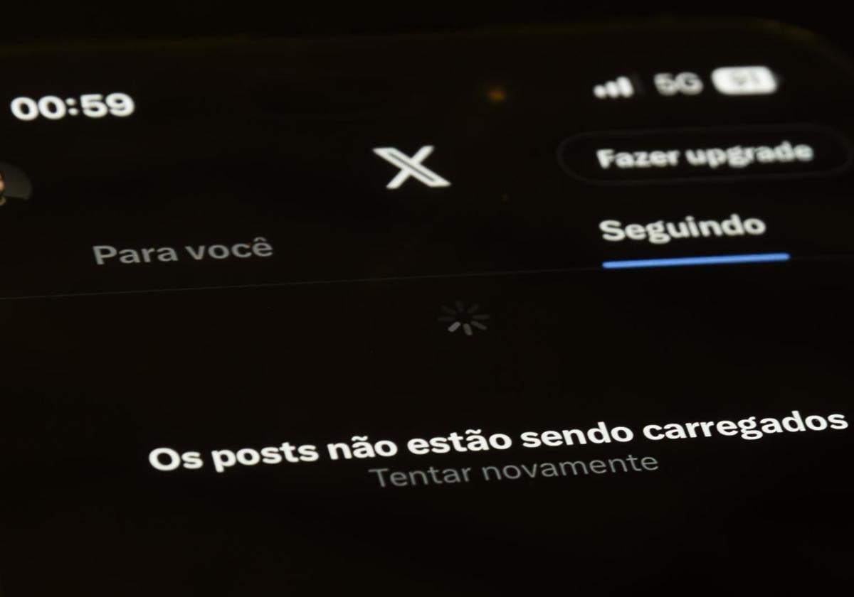 La red social X, bloqueada en Brasil.