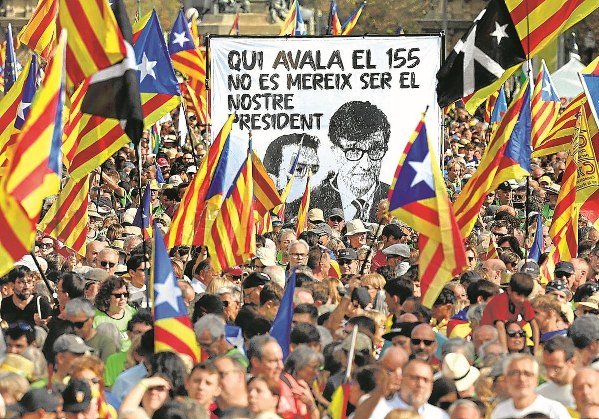 Manifestación de la Diada en Barcelona.