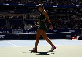 Paula Badosa, durante su participación en el US Open.