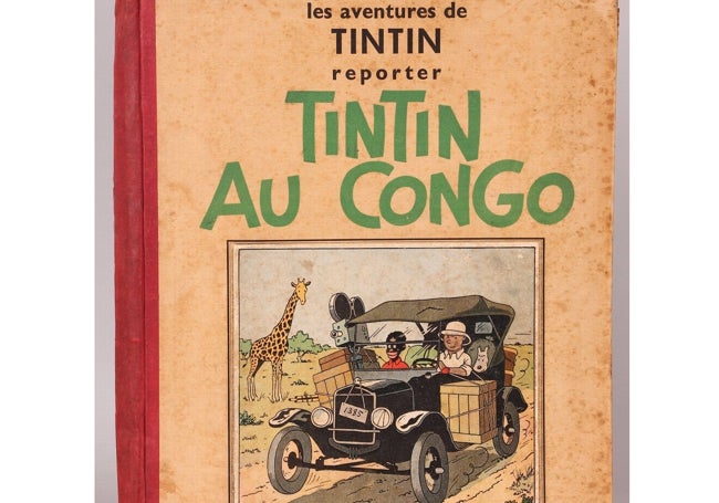 Portada original de 'Tintín en el Congo'.