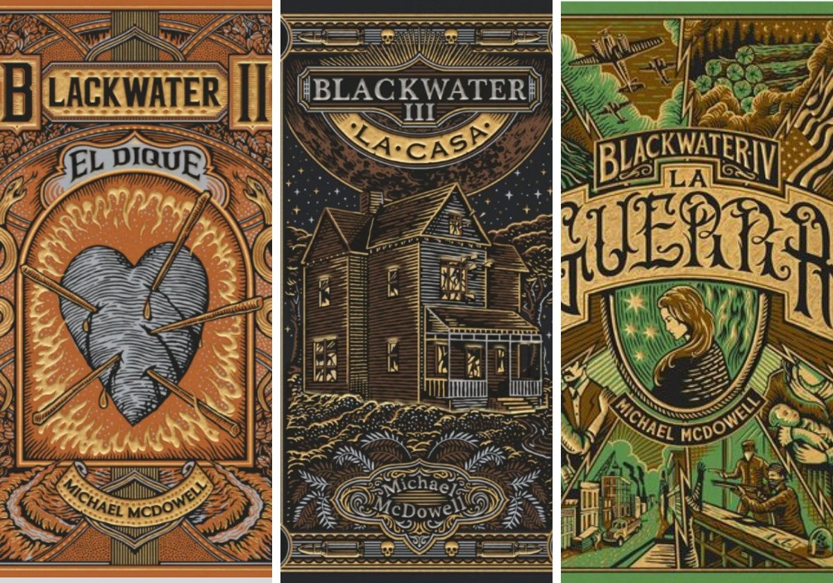 Portada de los libros 'Blackwater II', 'Blackwater III' y 'Blackwater IV'.