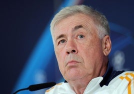 Carlo Ancelotti, durante la rueda de prensa.