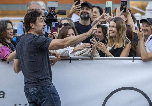 Javier Bardem a su llegada al hotel María Cristina.