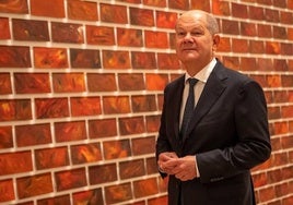 Olaf Scholz visita el museo MoMA en Nueva York durante su viaje oficial a Estados Unidos para participar en la Asamblea General de la ONU.