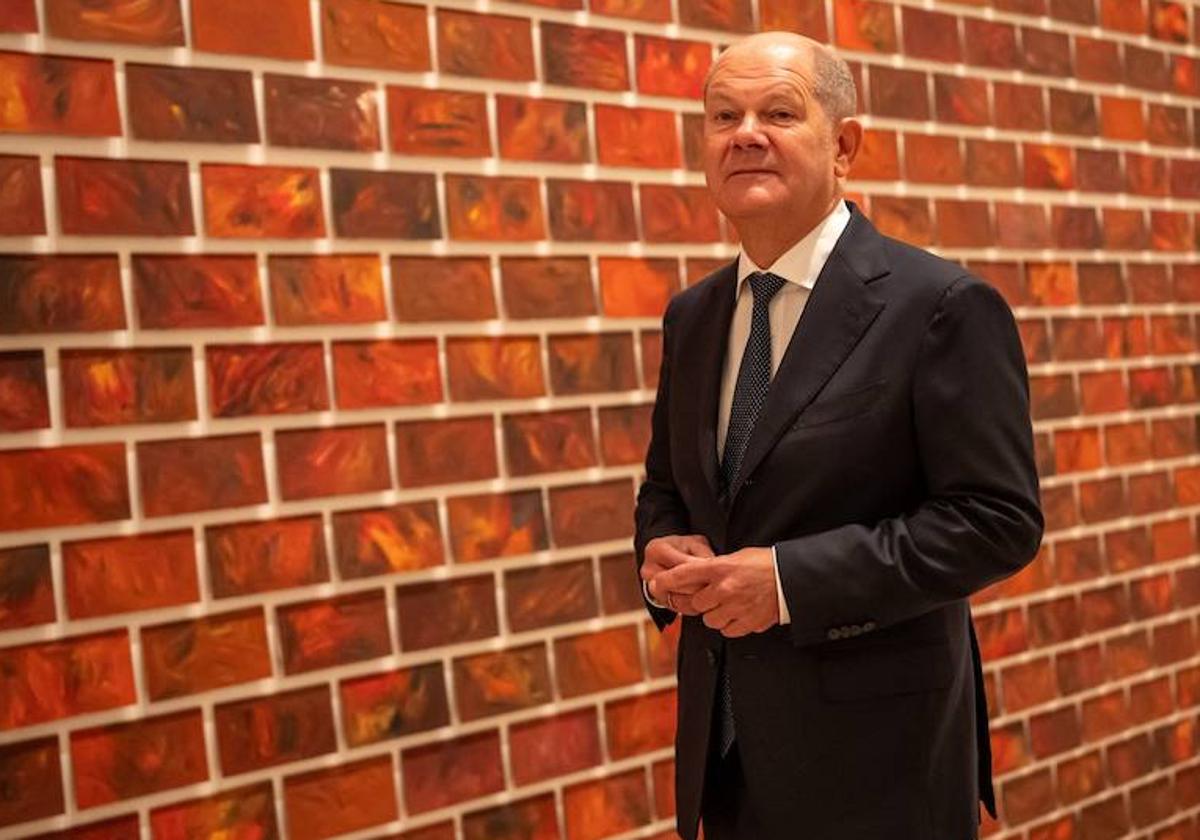 Olaf Scholz visita el museo MoMA en Nueva York durante su viaje oficial a Estados Unidos para participar en la Asamblea General de la ONU.