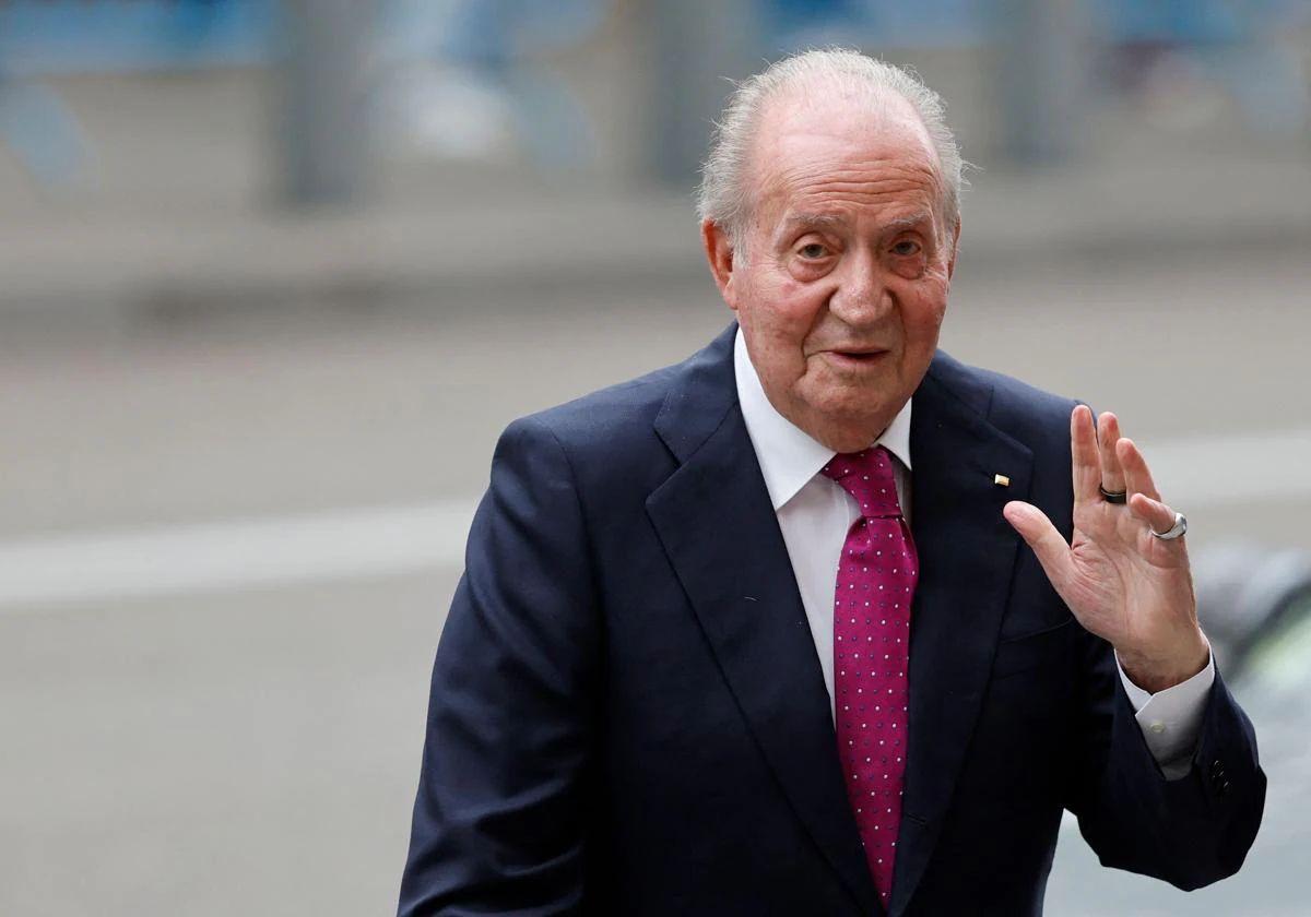 El rey Juan Carlos I, durante su estancia en Madrid el pasado abril para la boda de Almeida.