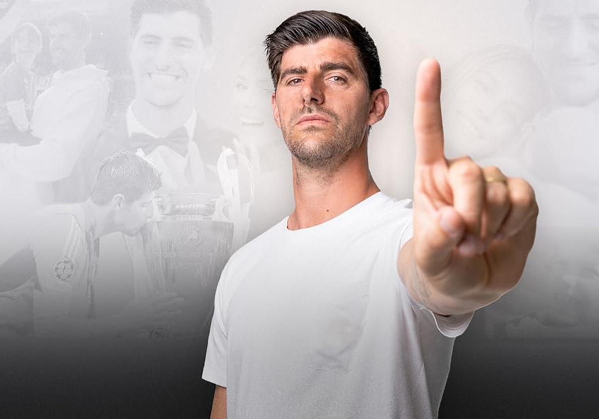 Cartel promocional del documental televisivo sobrte el futbolista Courtois.