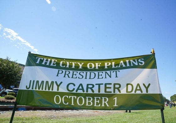 La ciudad natal de Jimmy Carter, Plains, en Georgia, celebró su centenario.