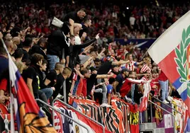 La grada de los ultras del Frente Atlético, clausurada durante tres partidos