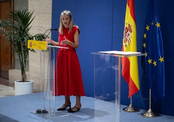 La vicepresidenta segunda y ministra de Trabajo y Economía Social, Yolanda Díaz.