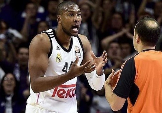 Marcus Slaughter, en un partido con el Real Madrid.