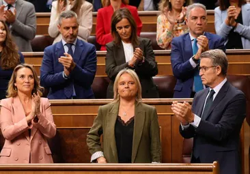 El PP interrumpe la intervención de Sánchez para aplaudir a Marimar Blanco