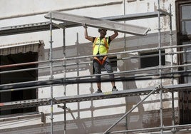 Un obrero de la construcción.