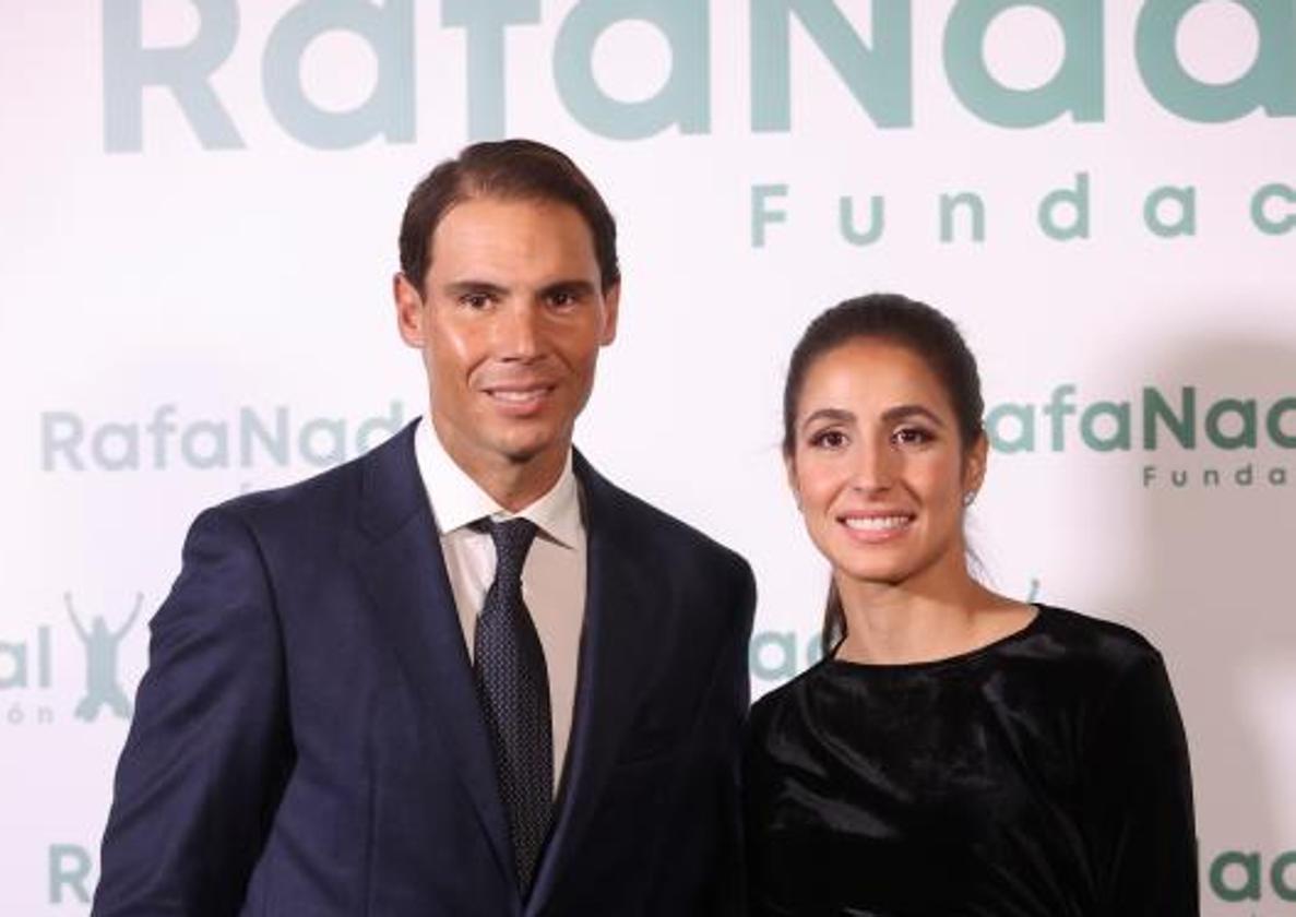 Rafa Nadal con su mujer, Mery Perelló.