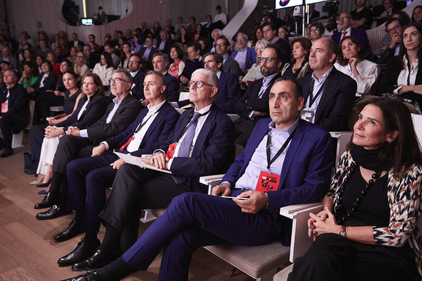 De izquierda a derecha, Samary Fernández Feito, Elena Sanz, Iñaki Arechabaleta, Enrique Polo de Lara, Alberto Rodríguez-Toquero, Nurettin Acar y Laura Ruiz de Galarreta.